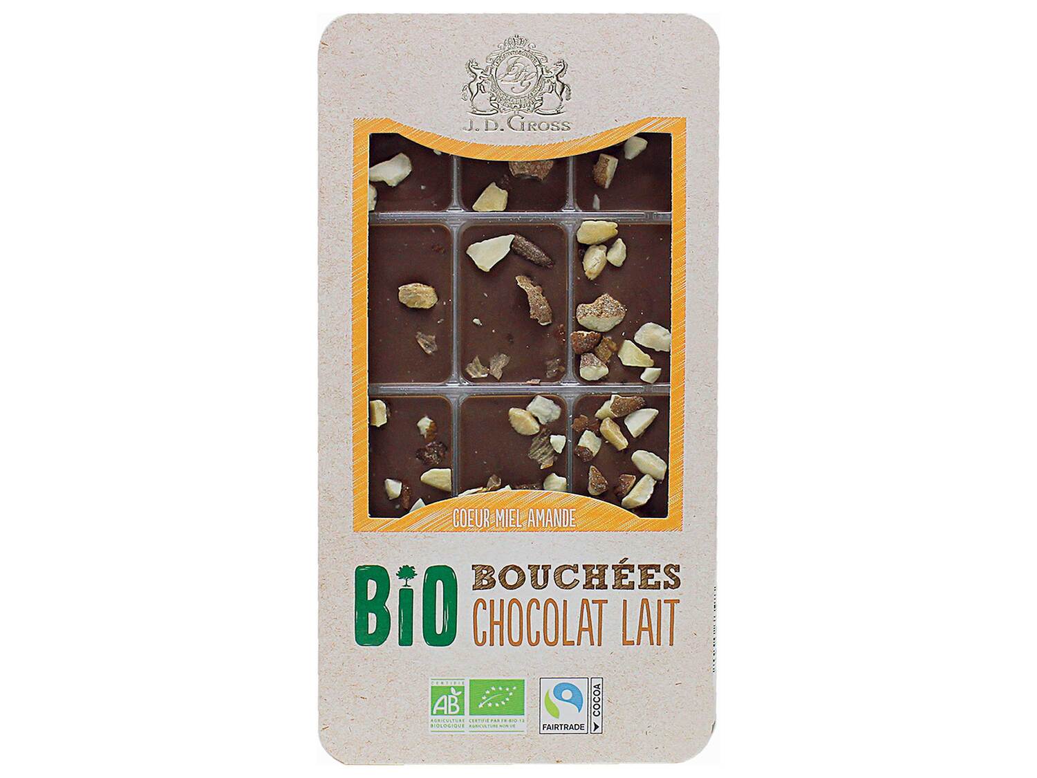 Bouchées de chocolat Bio , le prix 2.29 &#8364; 
- Au choix : chocolat noir ...