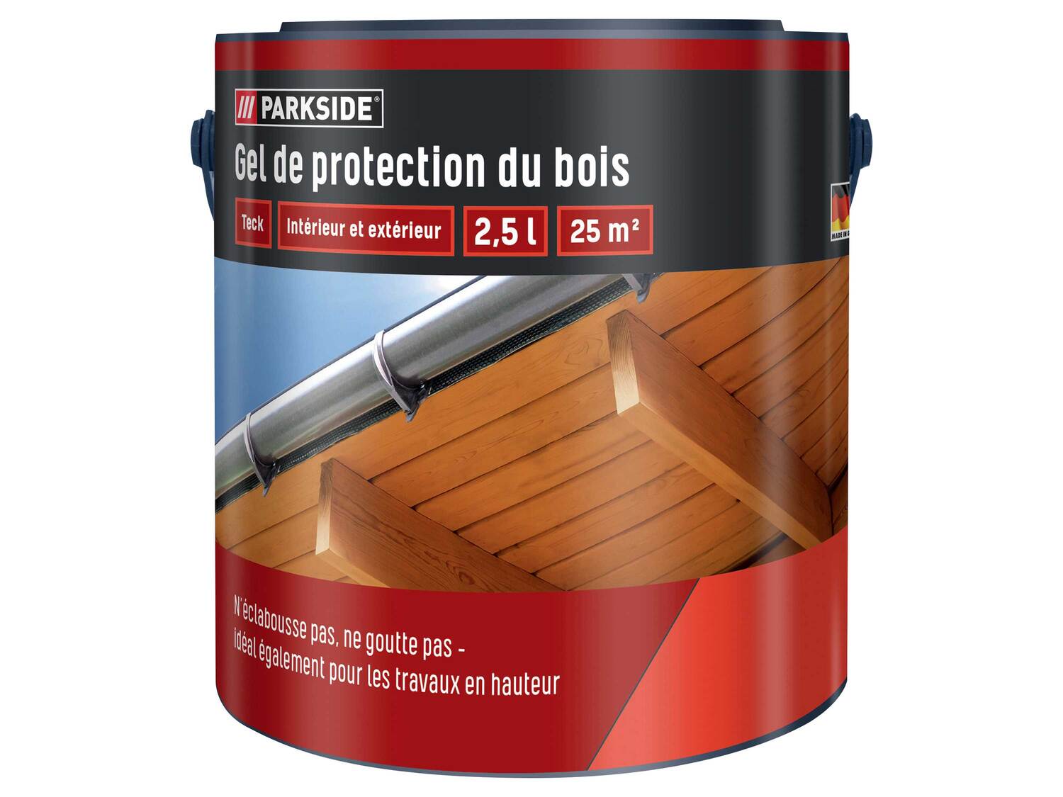 Gel de protection pour bois , le prix 7.99 € 
- Env. 2,5 L pour env. 25 m²
- ...