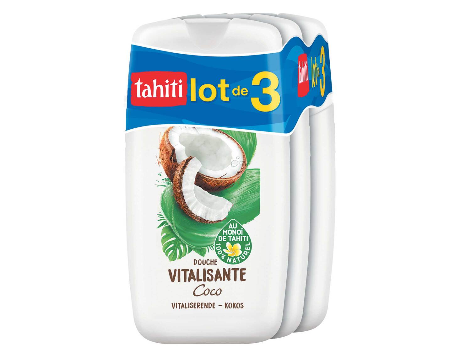 Tahiti gel douche au monoï , le prix 2.99 &#8364; 
- Lot de 3
- Senteurs au ...