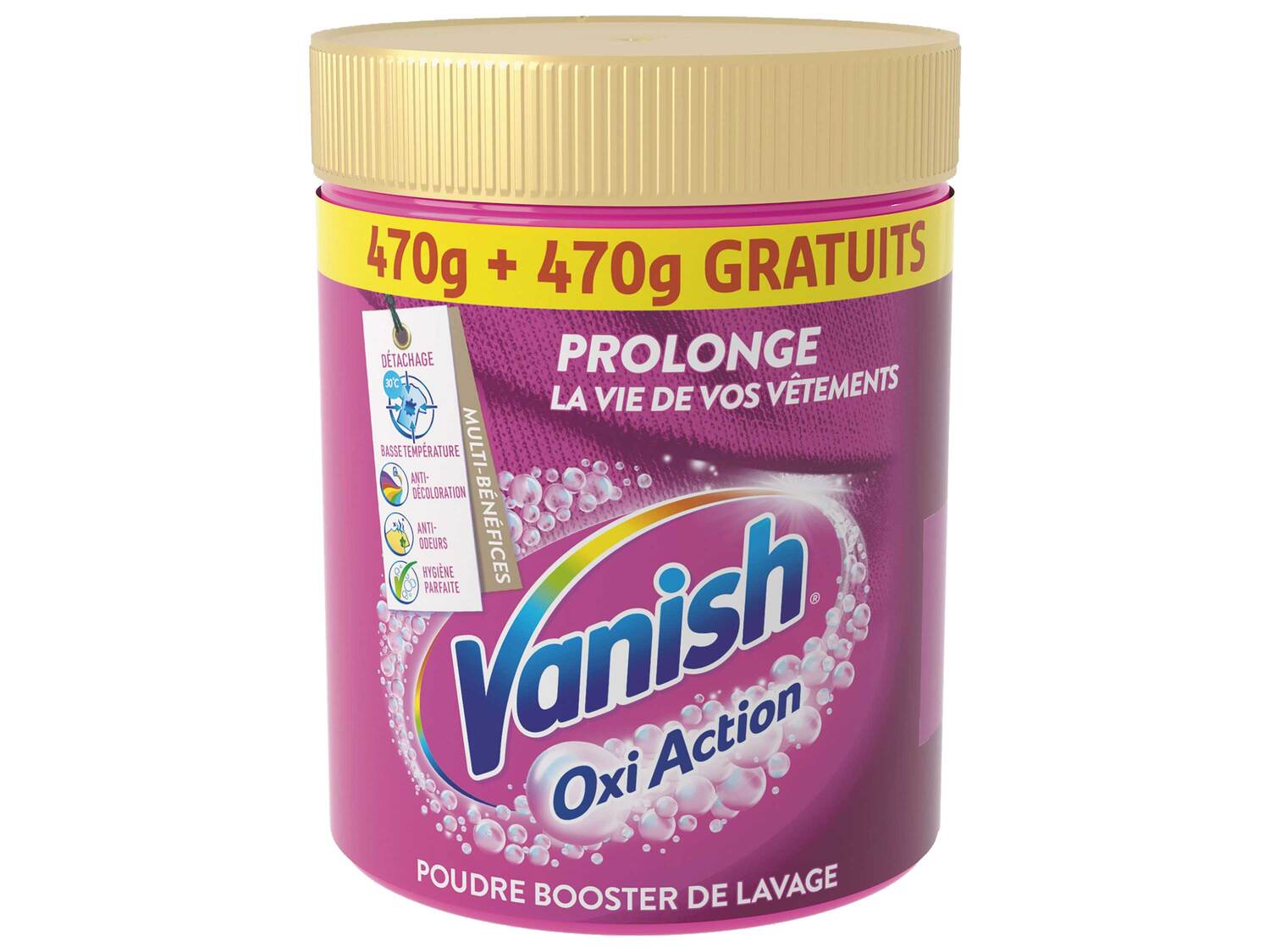 Vanish Oxi Action poudre , le prix 4.15 &#8364; 
- 470 + 470 g OFFERTS
- Au ...