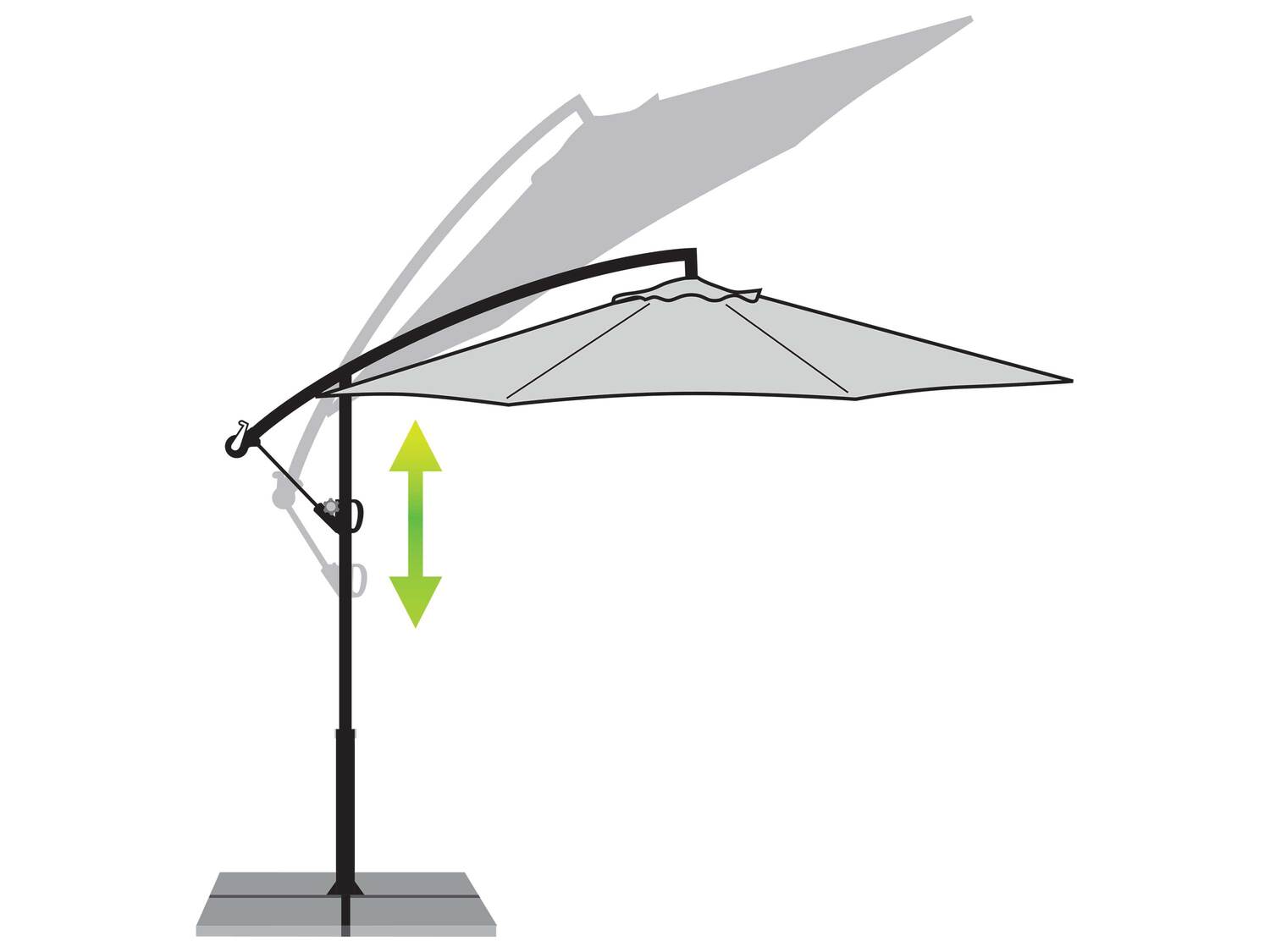 Parasol déporté , le prix 79.99 &#8364; 
- Env. 300 x 258 cm (&Oslash; ...