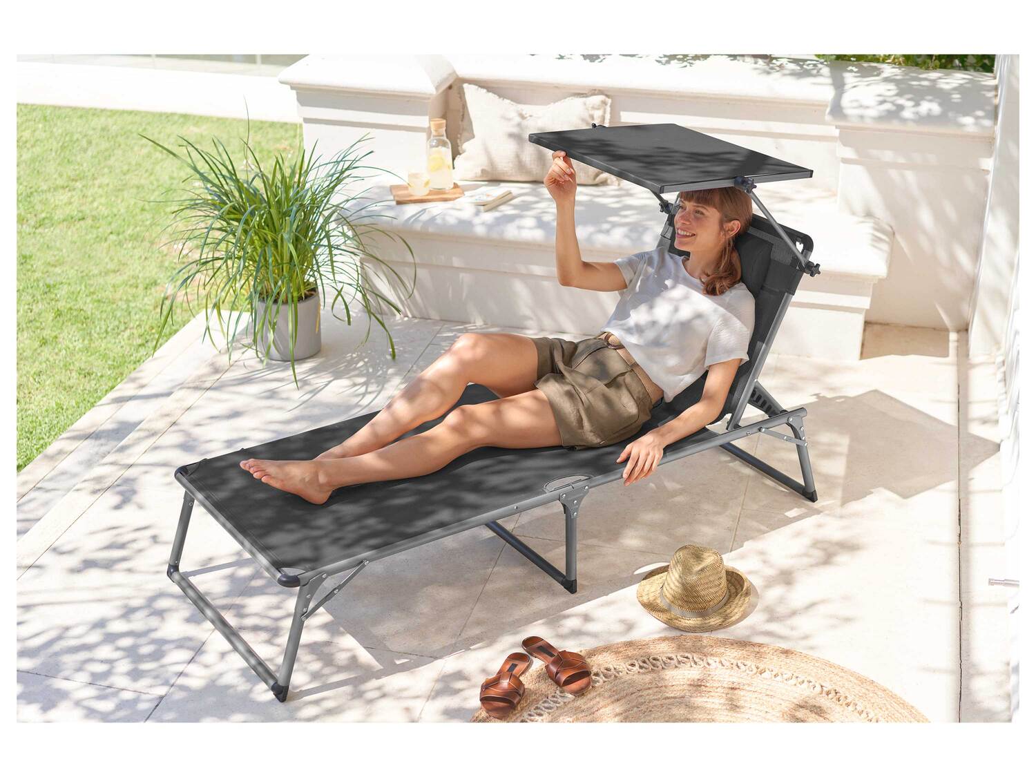 Bain de soleil en aluminium , le prix 69.99 &#8364; 
- Env. 193 x 67 x 32 cm ...