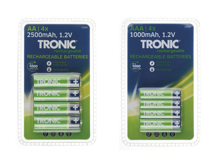 TRONIC® Piles rechargeables, AA/AAA, Tronic    , prezzo 4.99 EUR