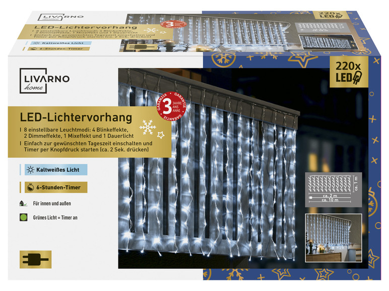 LIVARNO home Rideau lumineux à LED Livarno home, prezzo 13.99 EUR