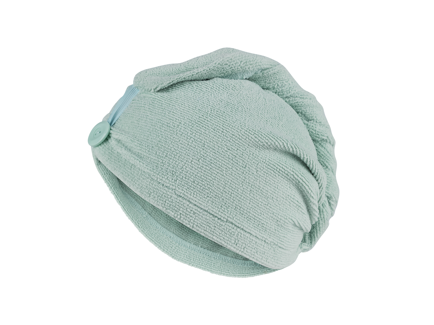 Serviette turban en éponge , le prix 2.99 €  
-  Microfibre
-  3 coloris au choix