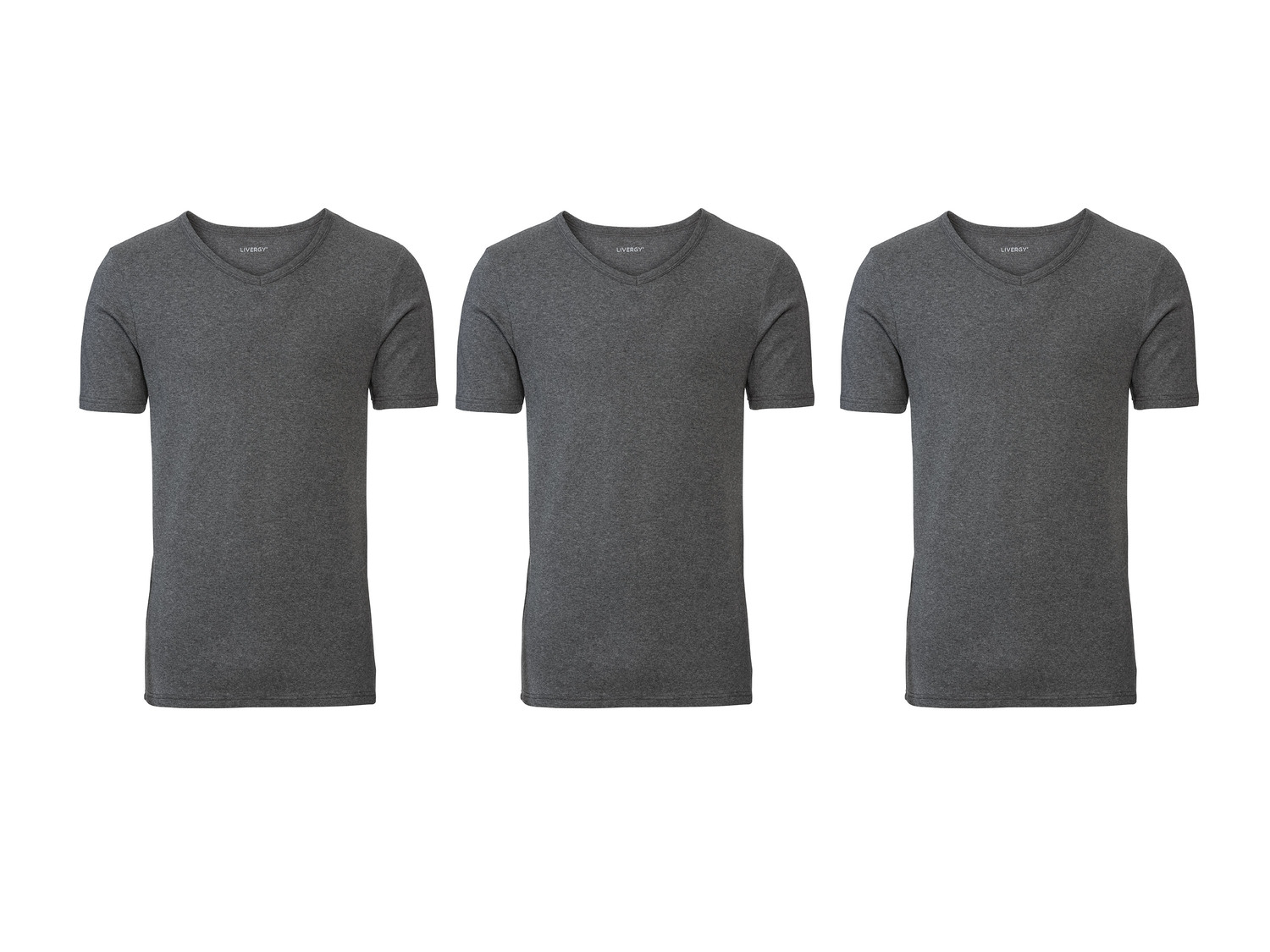 T-shirts homme , le prix 9.99 € 
- 100 % coton
- Col rond ou col V
- Lot de ...