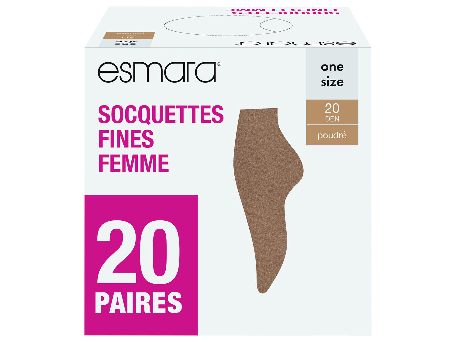 Socquettes fines femme , le prix 5.99 € 
- Taille unique.
- Ex. 100 % polyamide
- ...