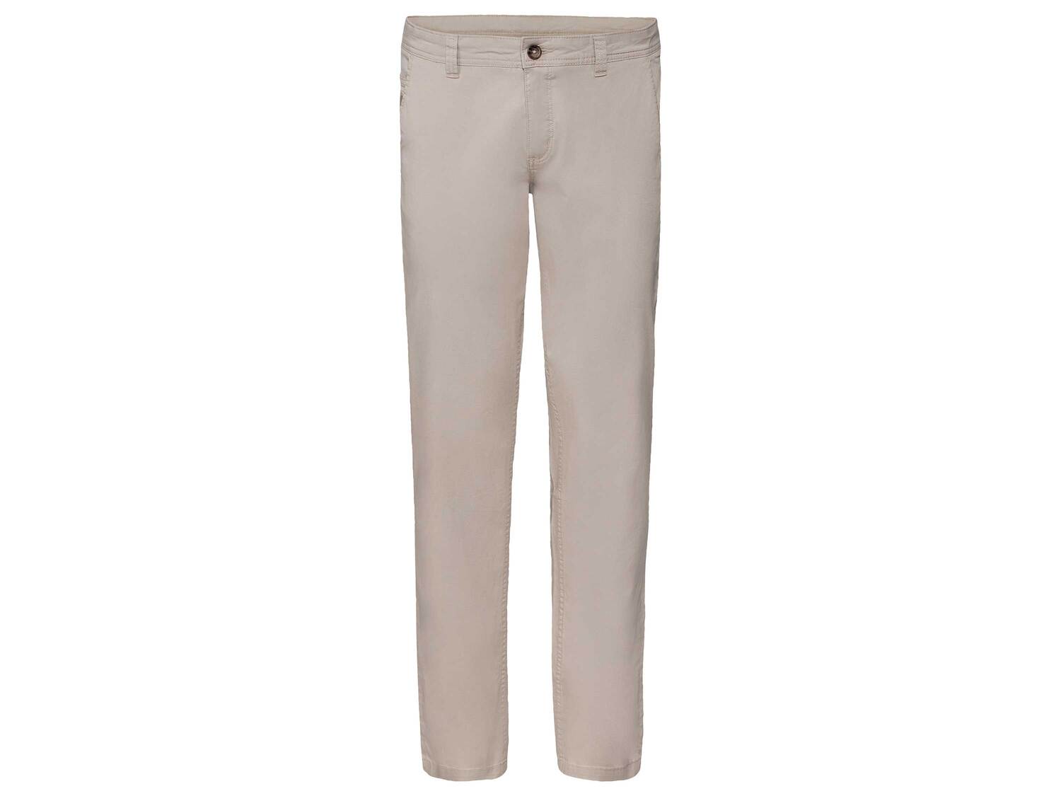 Pantalon chino , le prix 9.99 € 
- Du 38 au 46 selon modèle.
- Ex. 98 % coton ...