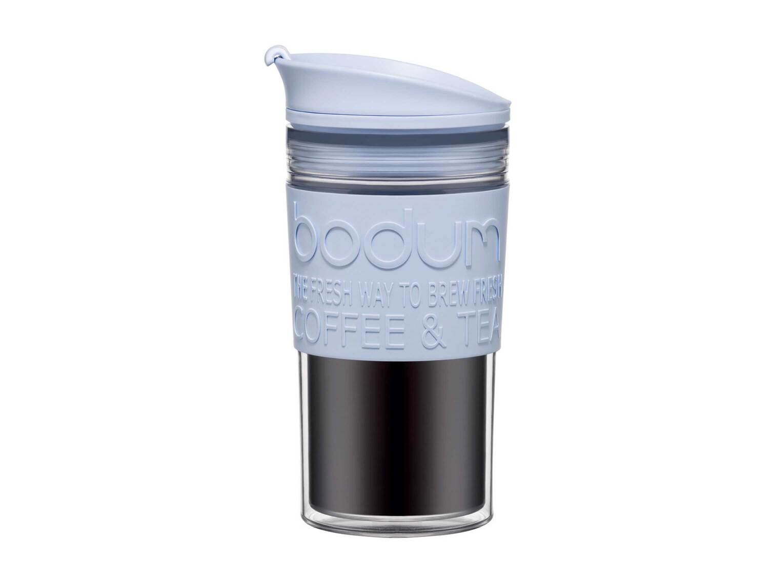 Mug de voyage Bodum, le prix 9.99 €  
-  Env. 0,35 L
-  Compatible lave-vaisselle