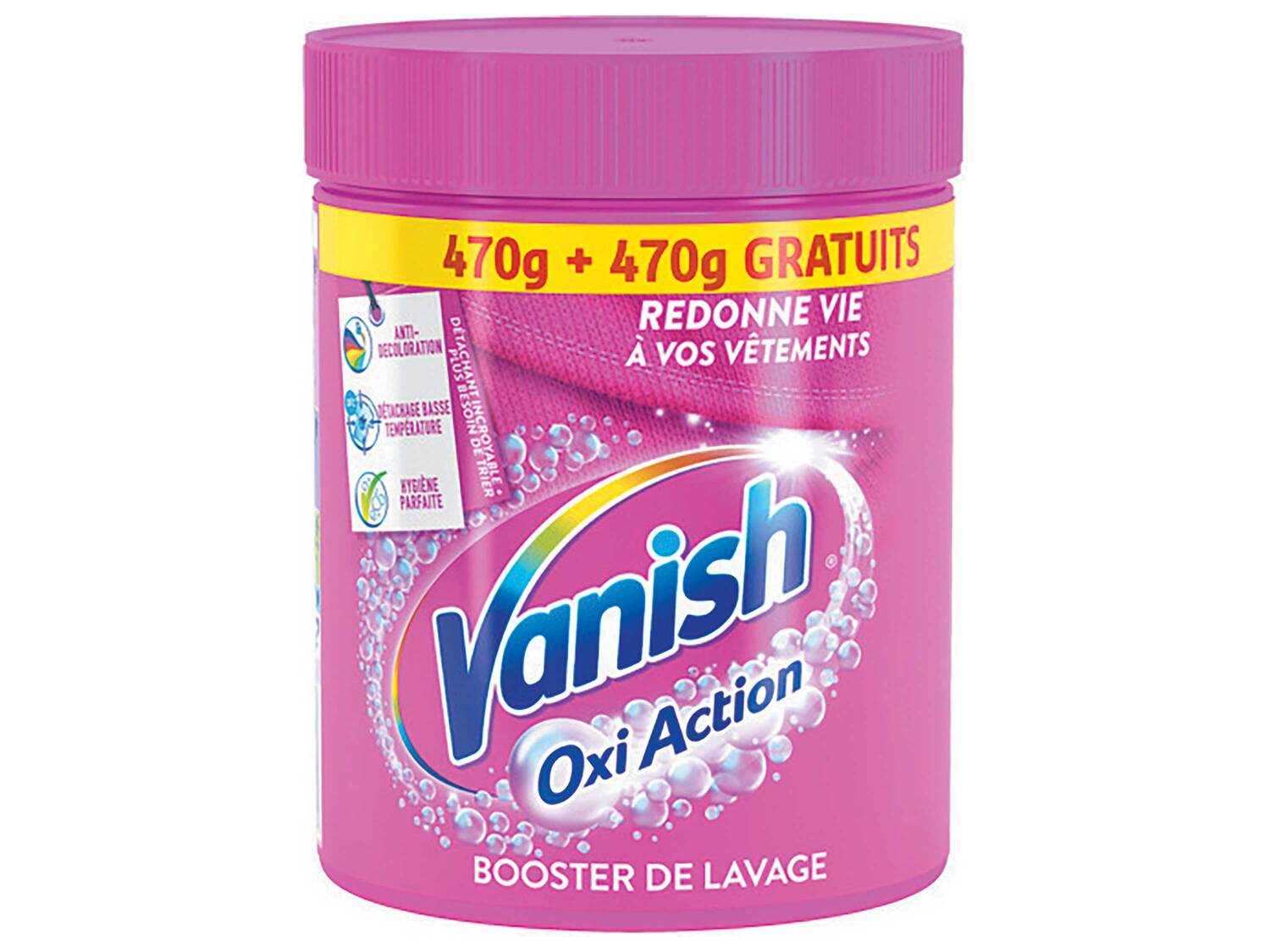 Vanish détachant Oxi Action poudre , le prix 4.69 &#8364; 
- 470 g + 470 g ...