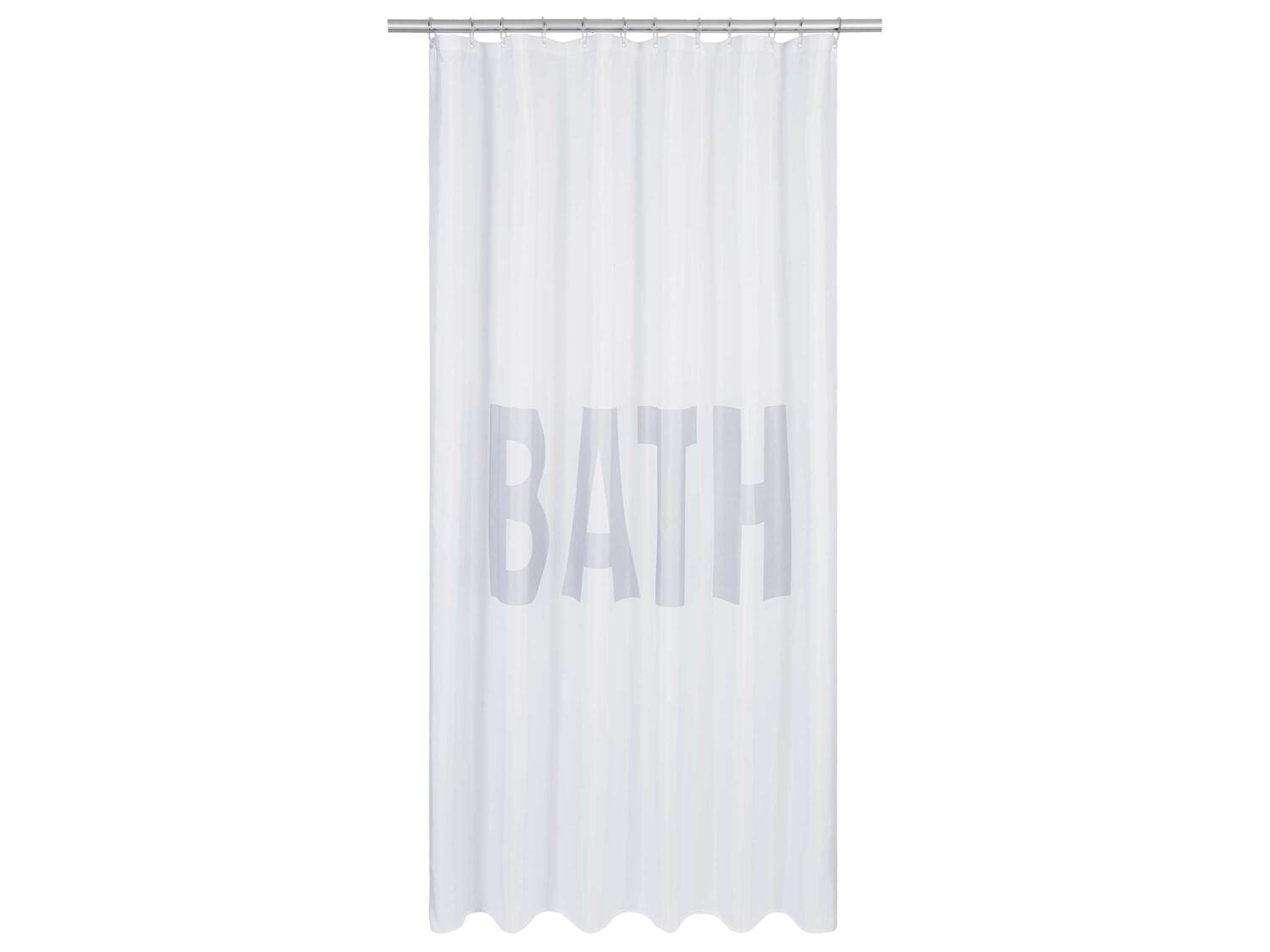 Rideau de douche , le prix 5.99 € 
- Env. 1,80 x 2 m
- Ex. 100 % polyester
- ...