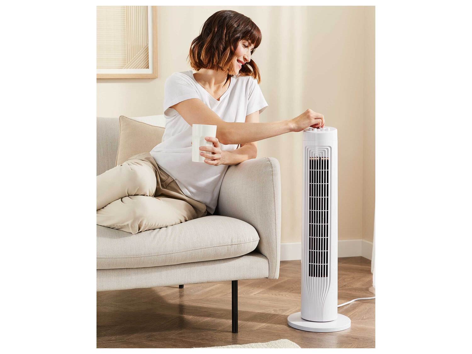 Ventilateur colonne , le prix 24.99 € 
- Env. 76 cm
- 50 W
- 3 vitesses de ...