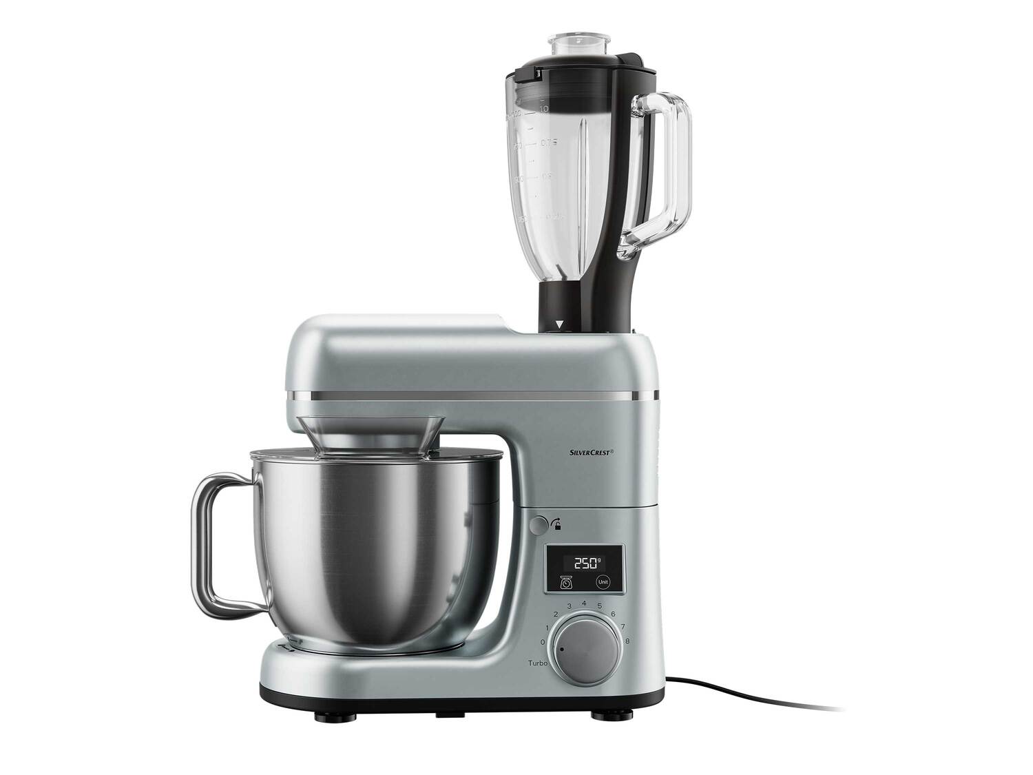Robot multifonction rouge ou argenté , le prix 129.00 €
- Inédit chez Lidl
- ...