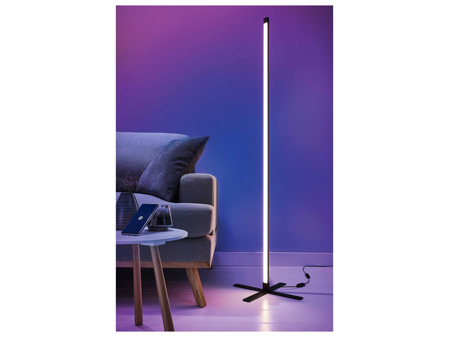 Lampadaire à LED connecté , le prix 39.99 &#8364; 
- Hauteur : env. 148 cm
- ...